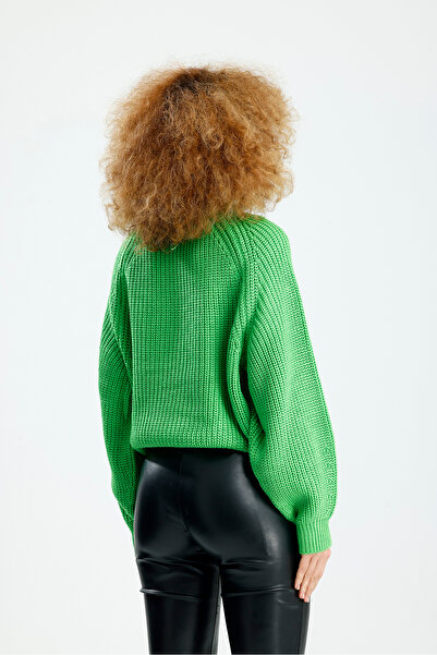 Figo Πλεκτό πουλόβερ με στρογγυλή λαιμόκοψη Raglan με ραβδώσεις