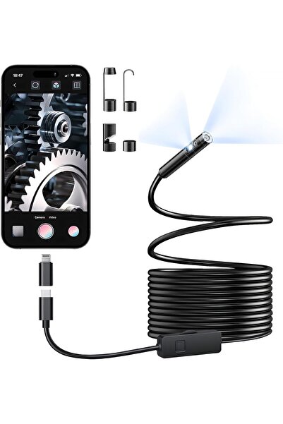 Generic كاميرا منظار داخلي ثنائية العدسة بدقة 1920 بكسل عالية الدقة، 8+1 مصبا...