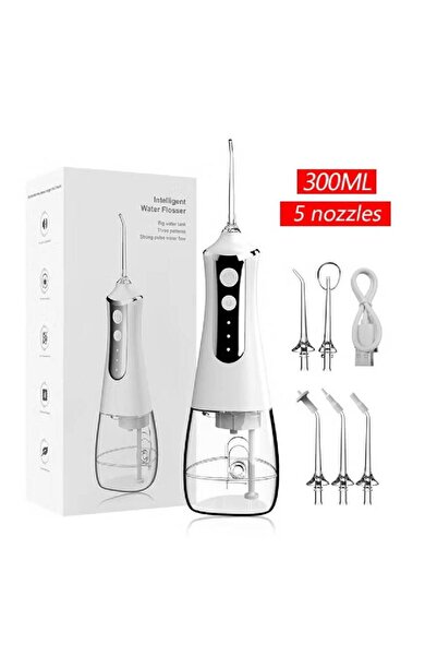 NKX منظف أسنان محمول قابل لإعادة الشحن عبر USB مع جهاز تنظيف الأسنان بالماء