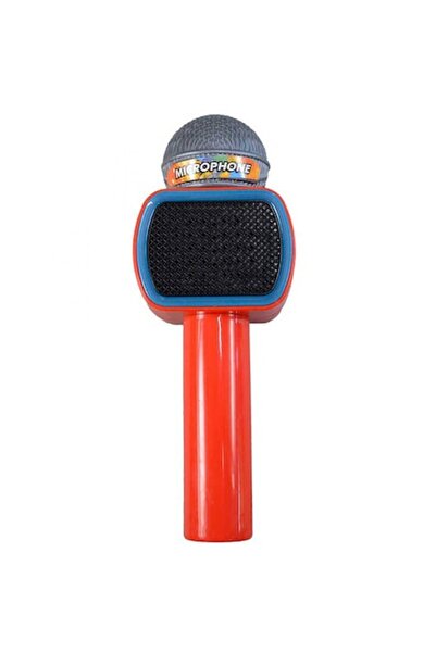 Toy microfon karaoke pentru copii cu lumini, roșu