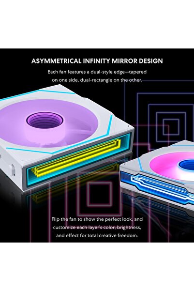 Lian Li UNI Fan SL-Infinity Wireless 120 Single Pack - White