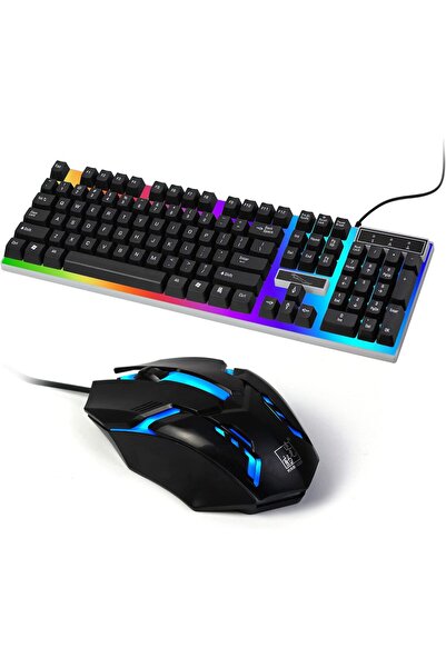 Generic SKY-TOUCH G21 Wired USB Gaming Keyboard and Mouse Combo - Black