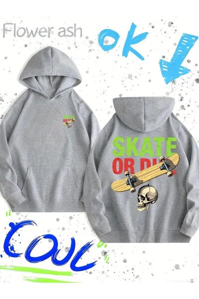 Oceanwear Hanorac cu glugă și imprimeu Skate