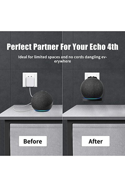 XICEN حامل حائط Echo Dot الجديد كليًا للجيل الخامس/الرابع (أسود)