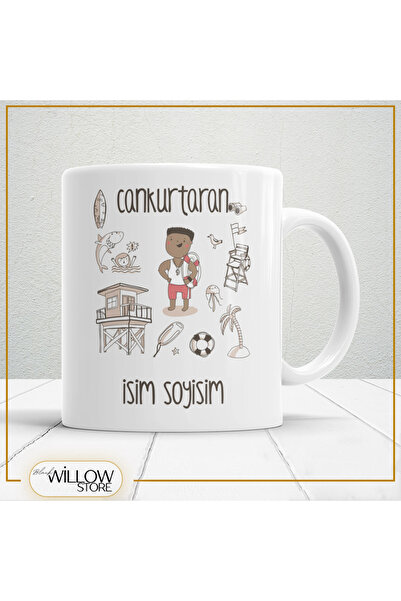 WİLLOW STORE Can Kurtaran Porcelain Mug with the Theme of Trades, Gift, High ...