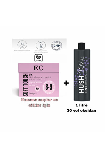 emrah çalışkan EÇ SOFT TOUCH HASSAS SAÇLAR İÇİN VEGAN SAÇ AÇICI + 30 VOL OKSIDAN