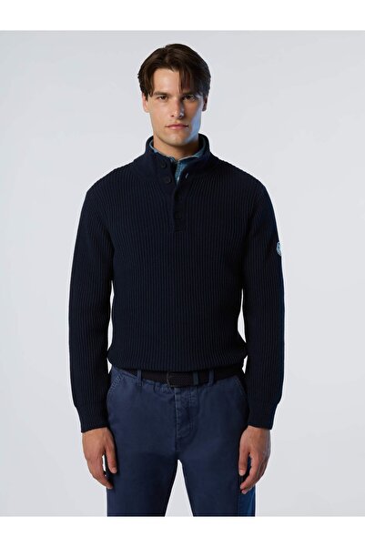 North Sails Düğmeli Pamuklu Erkek Triko Kazak 5GG