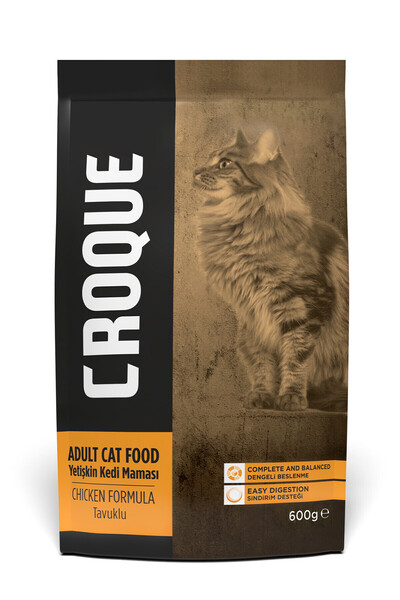 Croque Yetişkin Kuru Kedi Maması (Adult Cat) Tavuk Etli 600GR (2710)