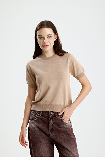 Figo Γυναικεία πλεκτά κοντά μανίκια