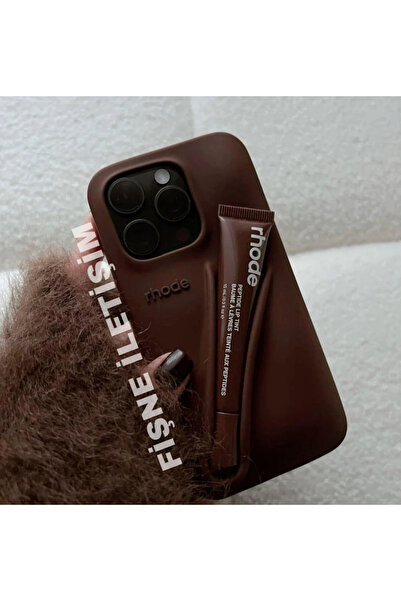 FİŞNEİLETİŞİM iPhone 13 Pro Compatible Case with Lipstick (Brown)
