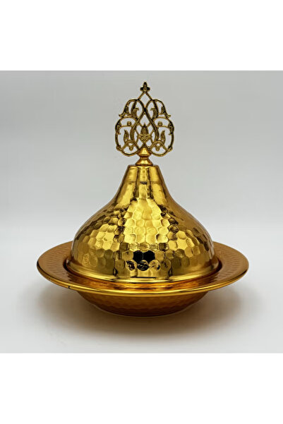 Generic Handmade Gold-Colored Copper Rice Serving Pot with Lid – Premium Quality, Made in Turkey
