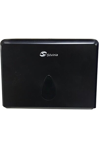 Cleany Genie موزع مناديل سيلفينيا التجاري القابل للطي، أسود