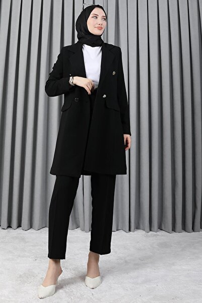 GİYZAMİLA Blazer Jacket Suit Black