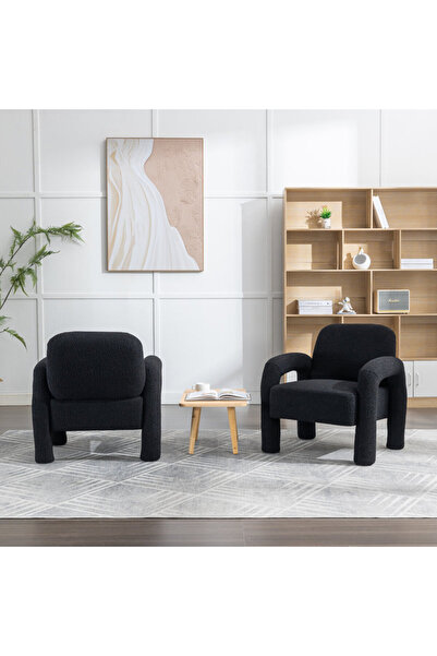 homejoyz | كراسي إكليبس إيدن - خشب بوكل وخشب سويدي - أسود