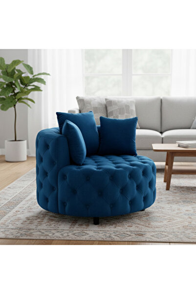 homejoyz | كرسي مخملي – نيلي