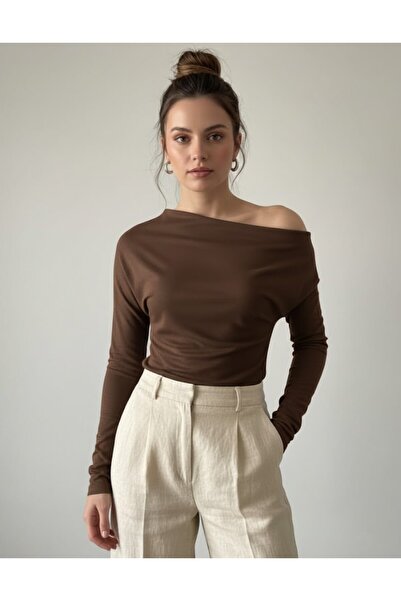 ns nirvana secret Νέο προϊόν Μπλούζα με μακρύ μανίκι χειμερινή απόχρωση με λαιμόκοψη καγιάκ