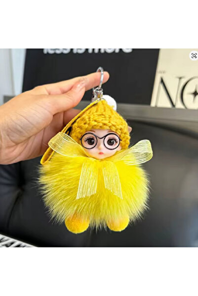 TChic Plush Glasses-Wearing Girl Doll Bag Ornament/Charm Keychain