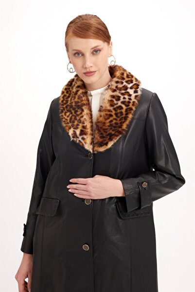 Zühre Kürk Detaylı Siyah Deri Kap 13016