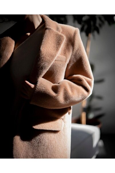 Lavanta Tekstil Jachetă blazer din pluș cu centură