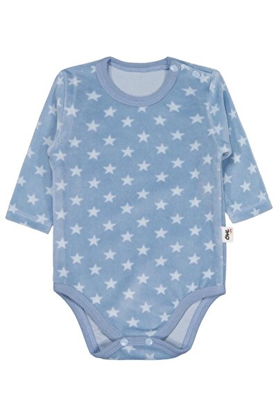 Civil Baby Star Embroidered 1-18 Months Snap Fastener Bodysuit - Blue 3-6 Months
