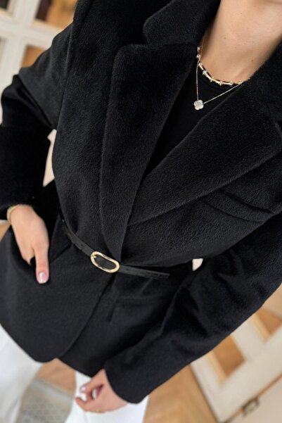 Lavanta Tekstil Belted Plush Blazer Jacket