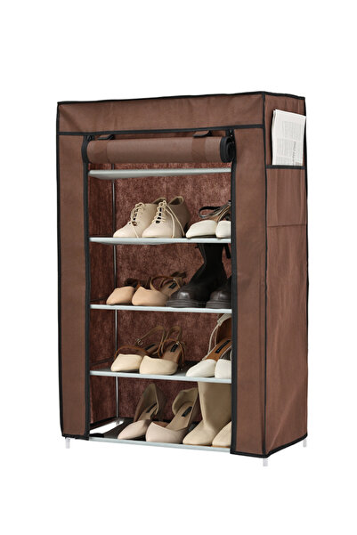 Lawazim رف أحذية بخمس طبقات مع غطاء للغبار، 60×30×90 سم - تخزين للمدخل