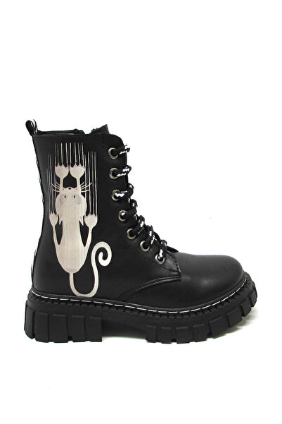 Minican Unisex Children's Boots Black Mncn-410