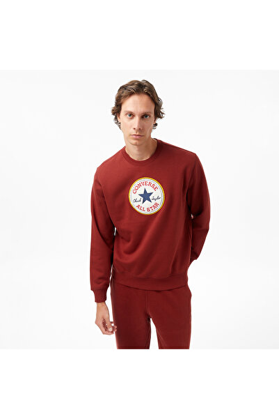Converse Baskılı Erkek Bordo Sweatshirt