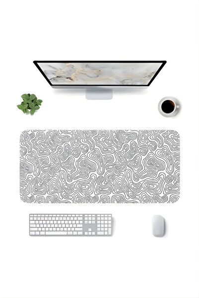 BLACK DEER 8 Different Model Stitched Edge 90X40 cm Digital Gamer Gaming Mouse Pad (White Typography)