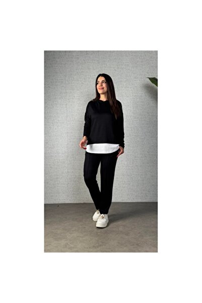 Kokosh moda Set elegant din două piese pentru femei, cu glugă, cu șireturi, c...