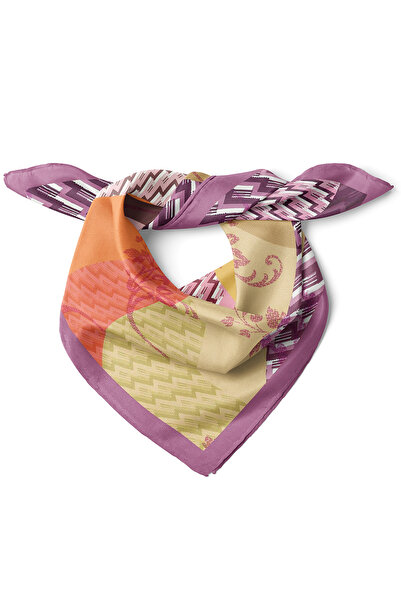 nehir eşarp Soyut Geçişli Floral Desen Fular Bandana 50x50 Cm