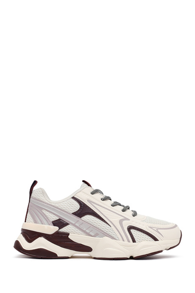 Derimod Women's Burgundy Lace-Up Thick Sole Sneaker, Winter Sports Shoes 25Afd431114