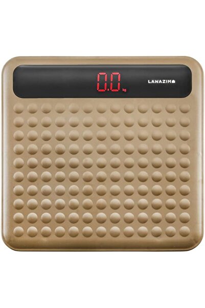 Lawazim Digital Personal Scale - Brown - High-Accuracy Body Scale with LCD Display