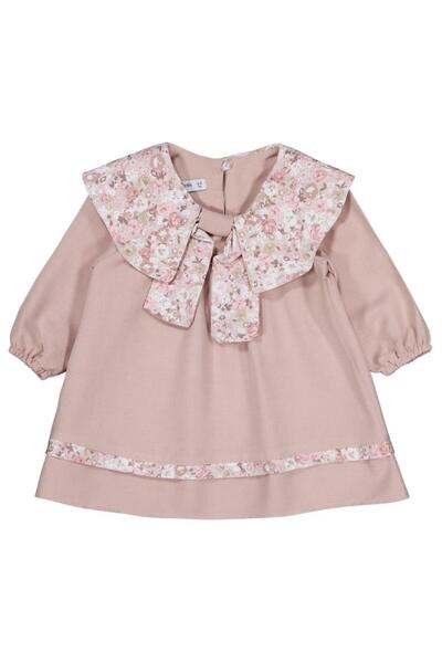 Pierre Cardin Fiyonk Yaka 6-18 Ay Elbise - Pudra 6-9 Ay