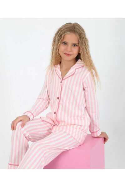ESKİŞEHİR YUMURCAK Girl's Striped Pajama Set