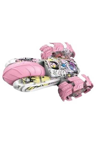 Toy Toy Toy Mașină acrobatică cu telecomandă, cu trei roți, 14x14x26 cm, roz