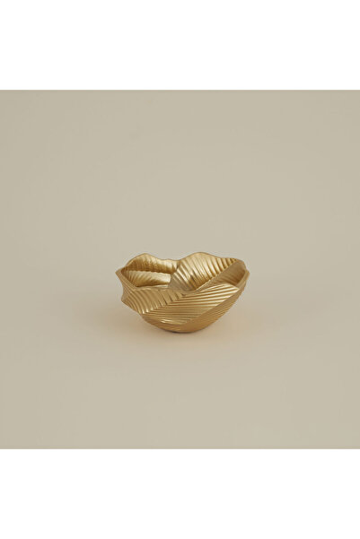 Karaca Home New Year Yılbaşı Lana Dekoratif Orta Kase Gold 14,3 x14,8 x 6,5 cm