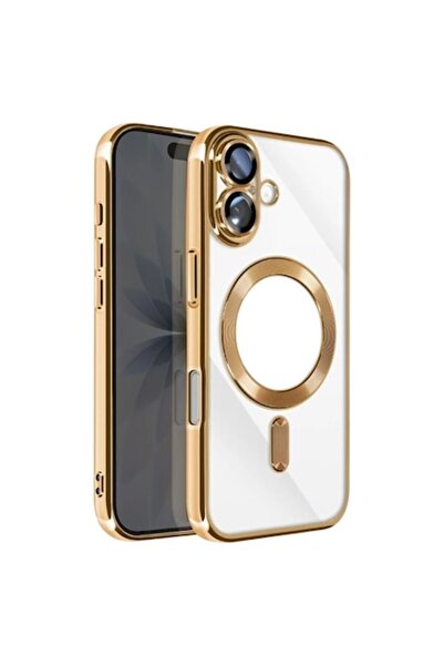 Plating Carcasă pentru iPhone 17, MagCase, TPU transparent cu ramă aurie