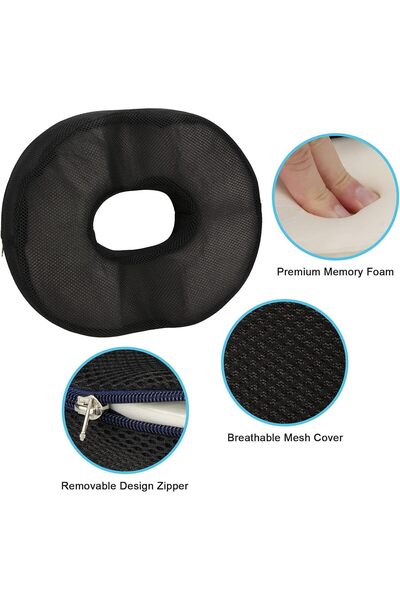 Arabest Donut Pillow for Tailbone Pain - Memory Foam Seat Cushion with Mesh Cover