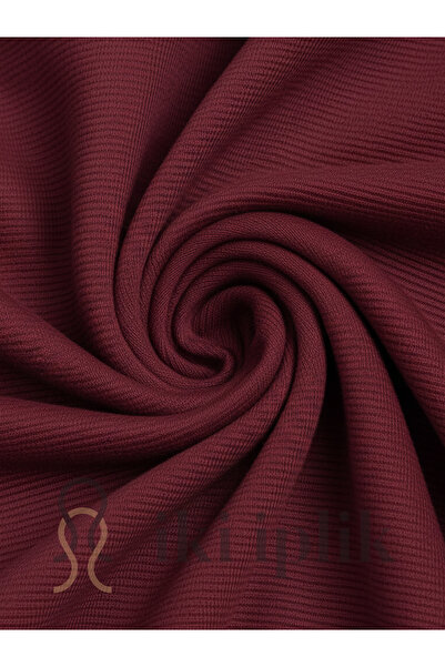 iki iplik Bordo Kaşkorse Kumaş | En: 100 cm | %95 Pamuk %5 Elastan | Esnek ve Konforlu