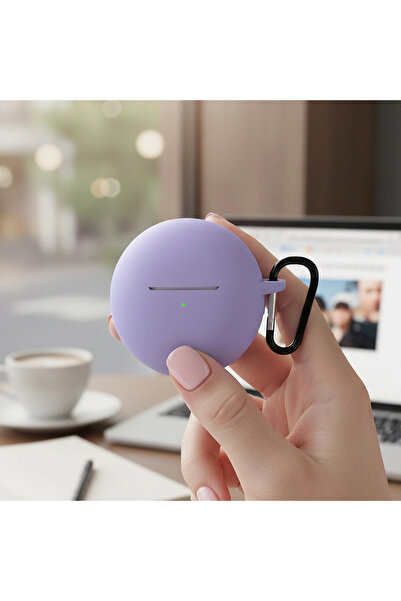 CaseOnn حافظة OPP0 Enco Buds 2 من السيليكون غير اللامع مع حزام تعليق، لون أرج...