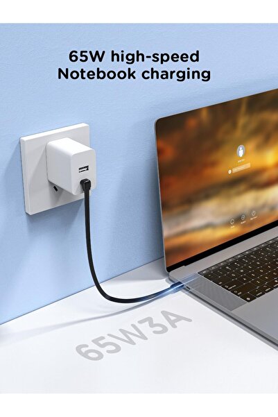 NALACAL 90° USB 2.0 Type-C Male-to-Male 8in/20cm Right-Angle Cable