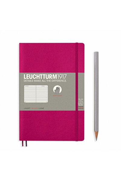 Leuchtturm1917 Leuchtturm 1917 B6 Paperback Notebook, lined - berry, 123 pages