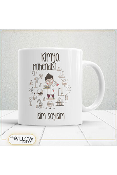 WİLLOW STORE كوب من البورسلين بتصميم مهندس الكيمياء، هدية، جودة عالية، تصميم ...