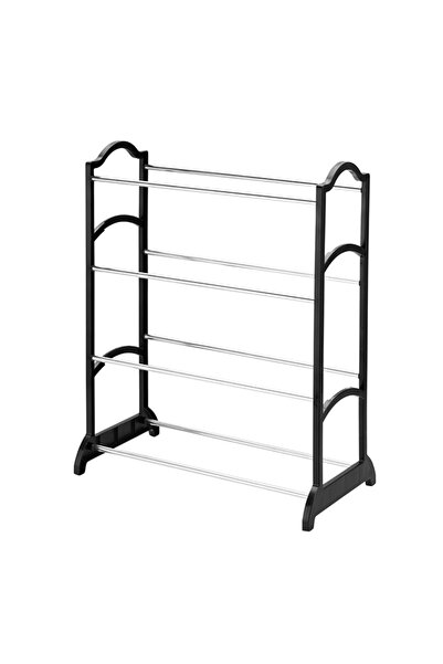 Lawazim رف أحذية بأربع طبقات، مقاس 41×23×53 سم - منظم أحذية مفتوح يتسع لـ 8 أزواج