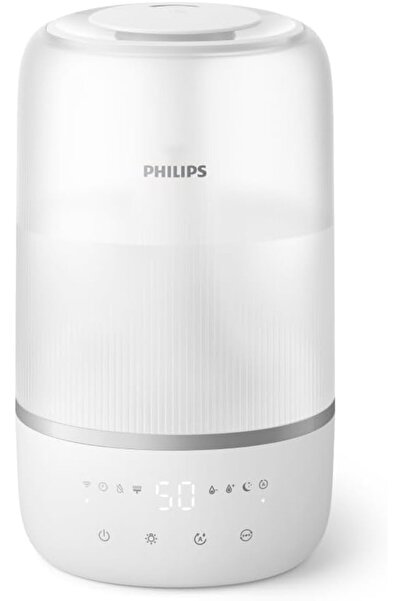 Philips Humidifier HU1509/00 — 3L Top-Fill, 250 ml/h, 32h Runtime, Night Light, White