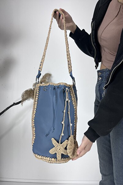 Diego Carlotti Geantă pentru femei din piele naturală tricotată manual CT1001