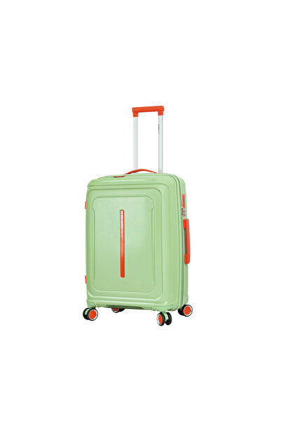Lee Cooper LC33403 medium expandable trolley, 67x43x26 cm, polypropylene, zip, 4 wheels, green