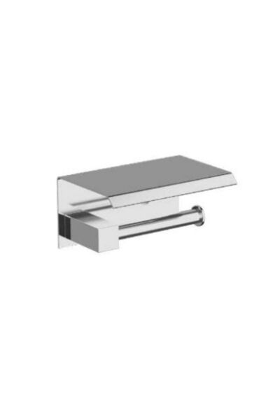 OMG Ka Toilet Paper Holder with Shelf - Chrome