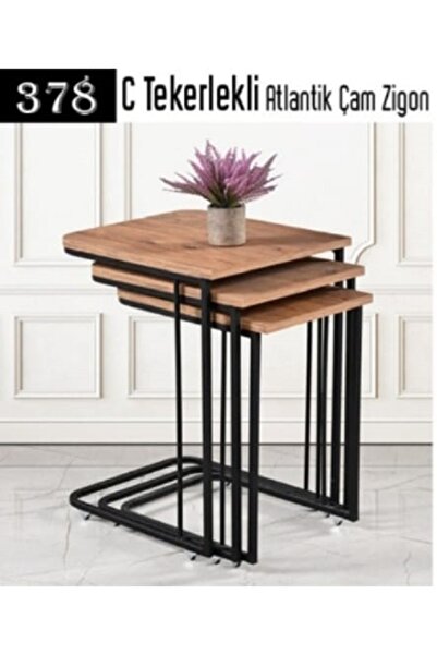 EVİM ŞAHANE MOBİLYA EVİM ŞAHANE C TEKERLEKLİ ATLANTİK ÇAM ZİGON